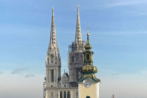 23.12.2018 - Blick auf die Kathedrale von Zagreb