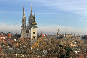 23.12.2018 - Blick auf die Kathedrale von Zagreb