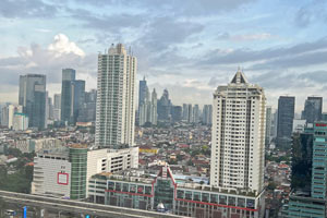 22.12.2025 - Blick aus unserem Zimmer im JW Marriott Jakarta